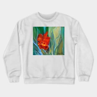 Red Jungle Orchid Crewneck Sweatshirt